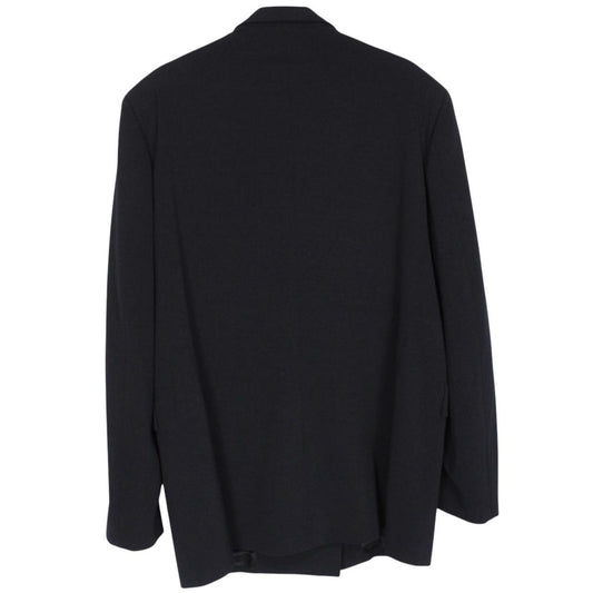 Vetements SS19 Navy Blue Unisex Open Sleeve Double Breasted Wool Blend Blazer Jacket