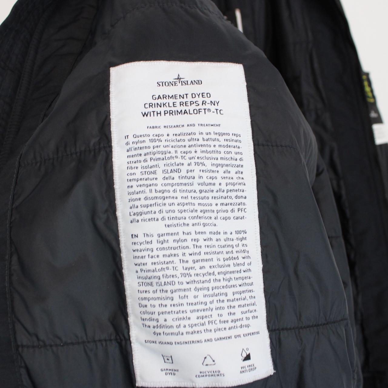 Stone Island AW 2022 Black Garment Dyed Crinkle Reps R-NY Primaloft Jacket