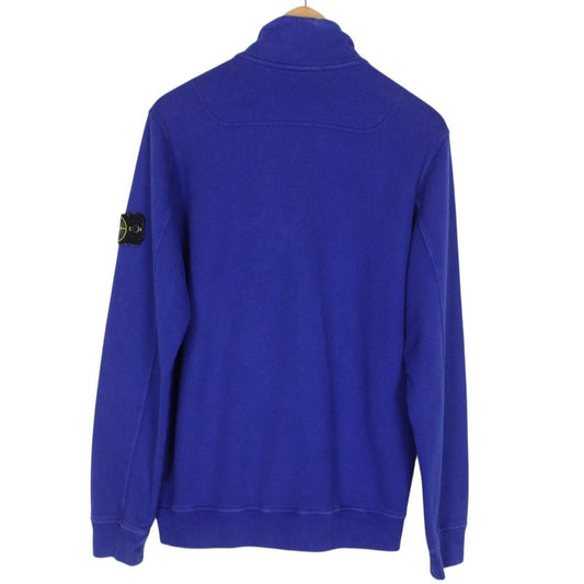 Stone Island AW 2023 Blue 1/4 Zip Cotton Sweatshirt Jumper