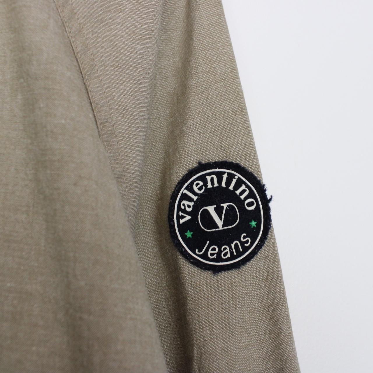 Vintage 90s Valentino Jeans Khaki Brown Cotton Bomber Jacket