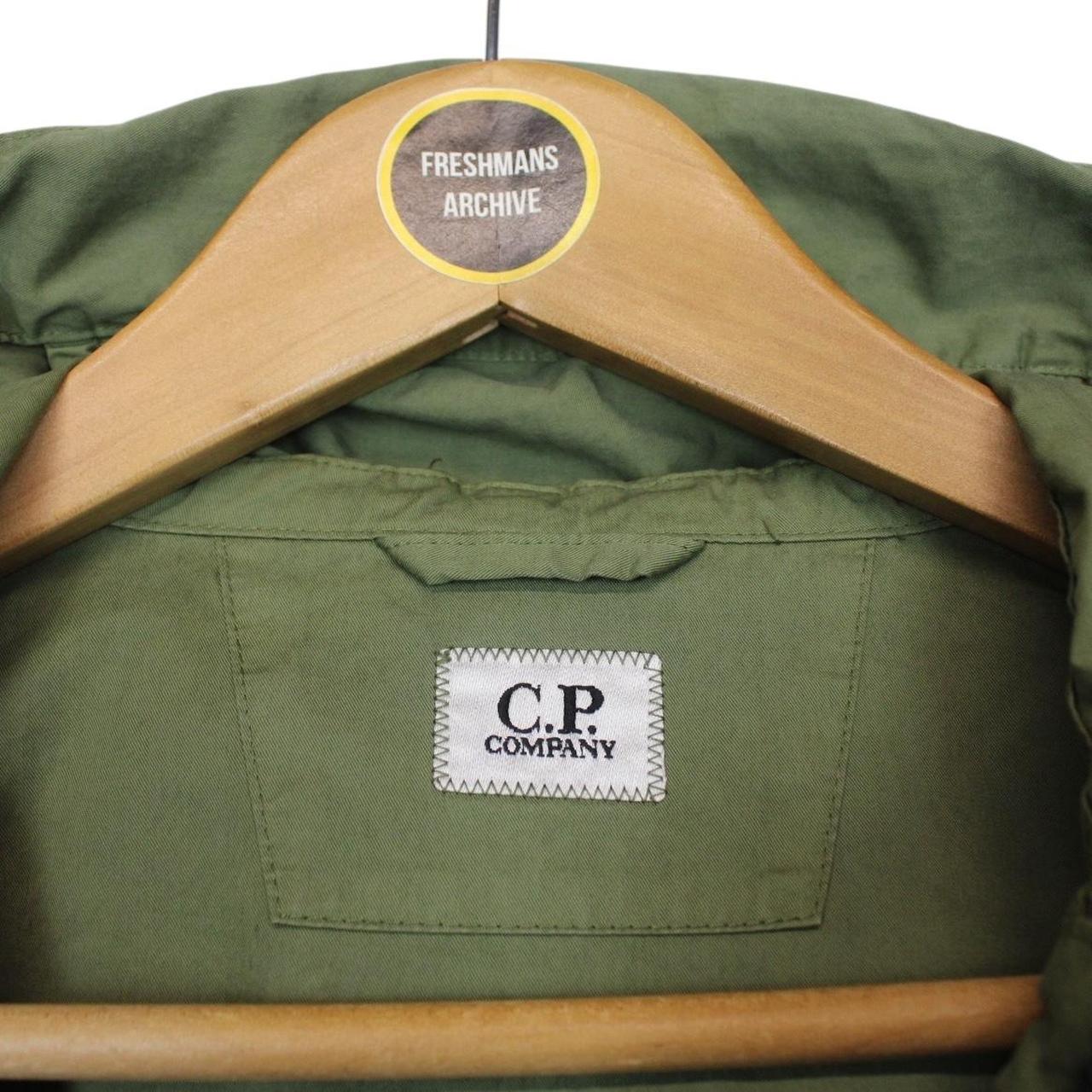 CP Company Green Full Zip Cotton Lens Hooded Overshirt Jacket