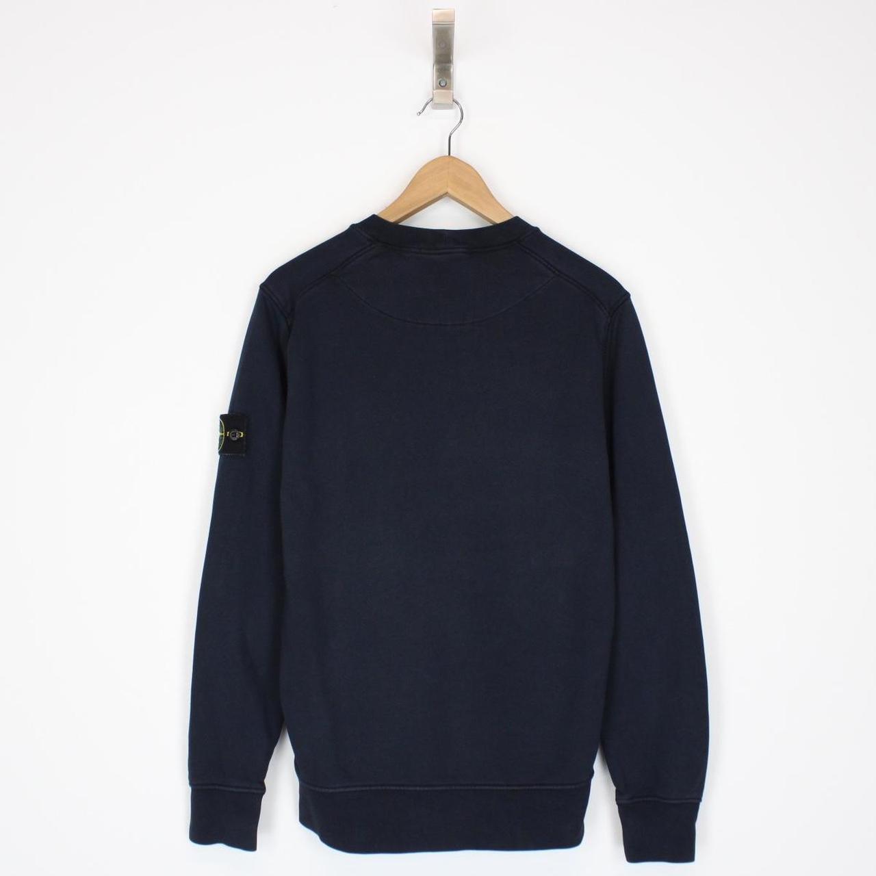 Stone Island SS 2022 Navy Blue Cotton Sweatshirt Jumper