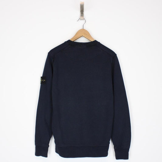 Stone Island SS 2022 Navy Blue Cotton Sweatshirt Jumper