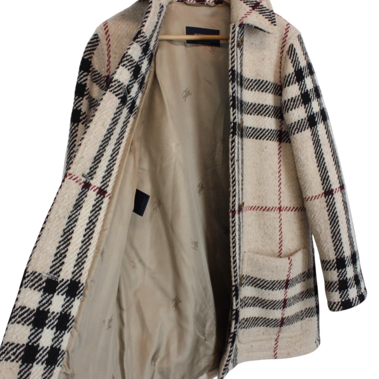 Burberry London Beige Wool Nova Check Coat
