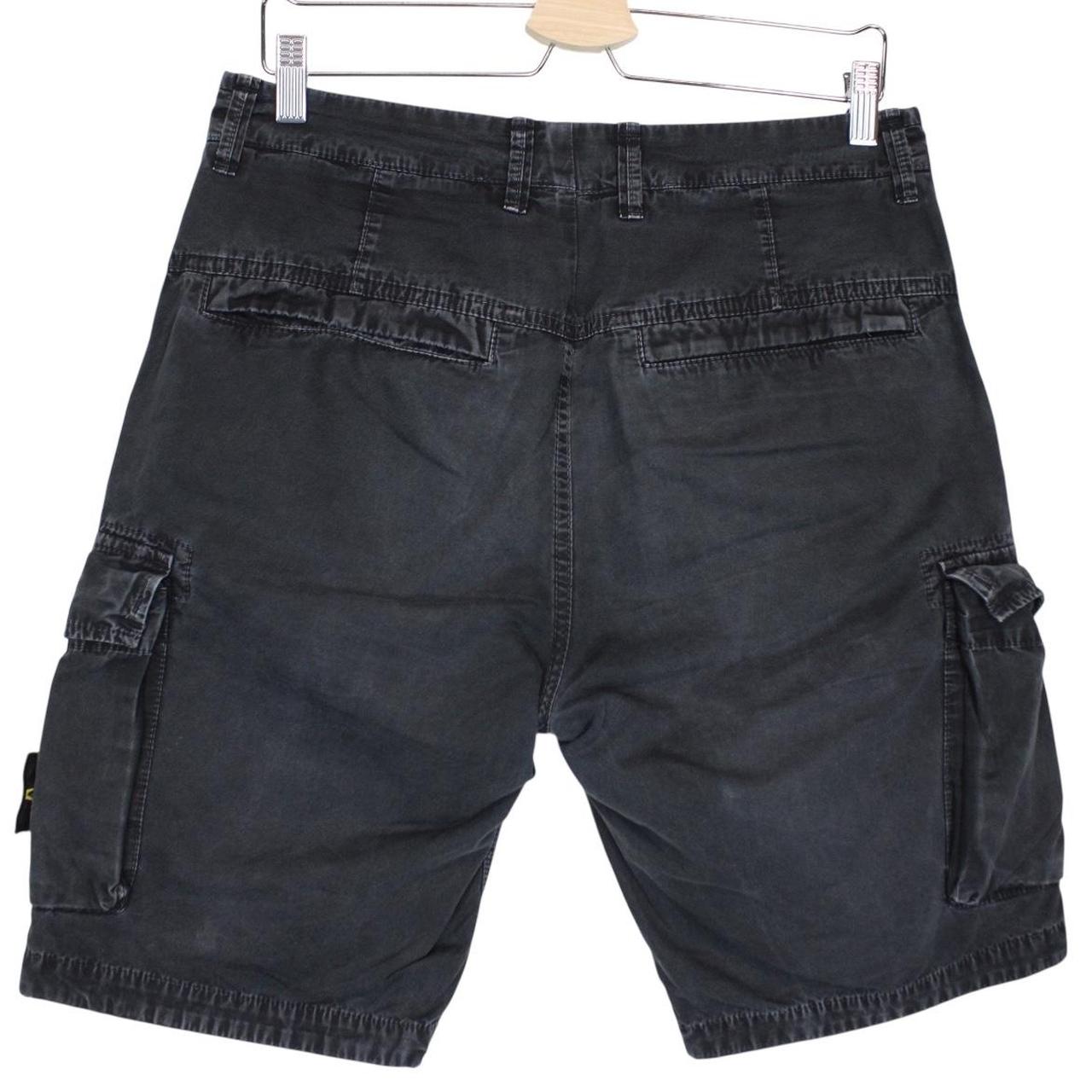 Stone Island SS 2021 Black Bermuda Cotton Cargo Shorts