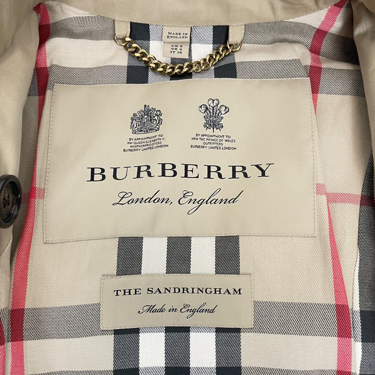 Burberry Sandringham Tan Brown Nova Check Double Breasted Belted Trench Coat