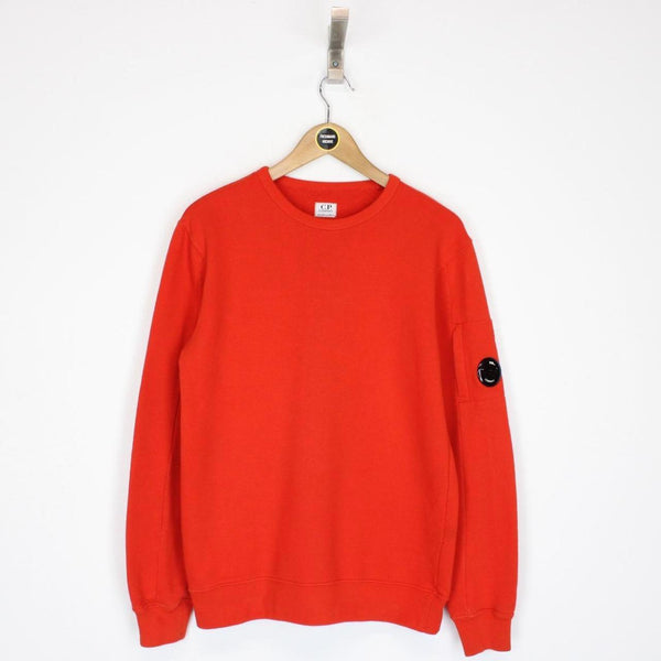 CP Company Red Goggle Lens Cotton Sweatshirt Jumper