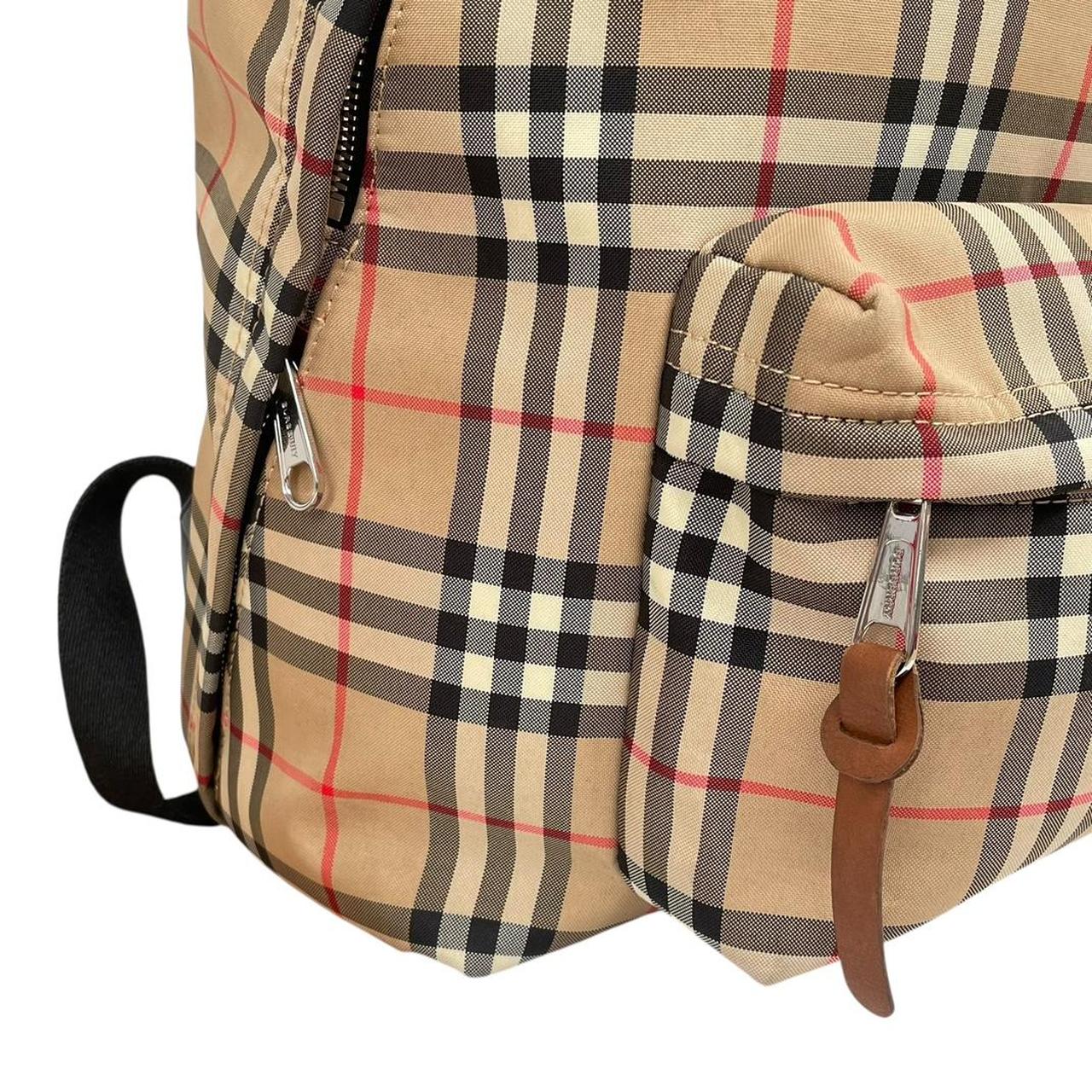 Burberry Jett Black and Tan Brown Nova Check Nylon Backpack