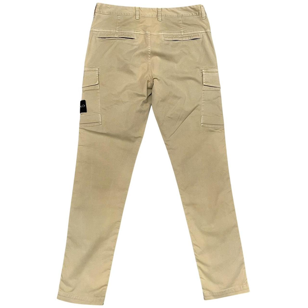 Stone Island AW 2021 Beige Slim Fit Cargo Trousers