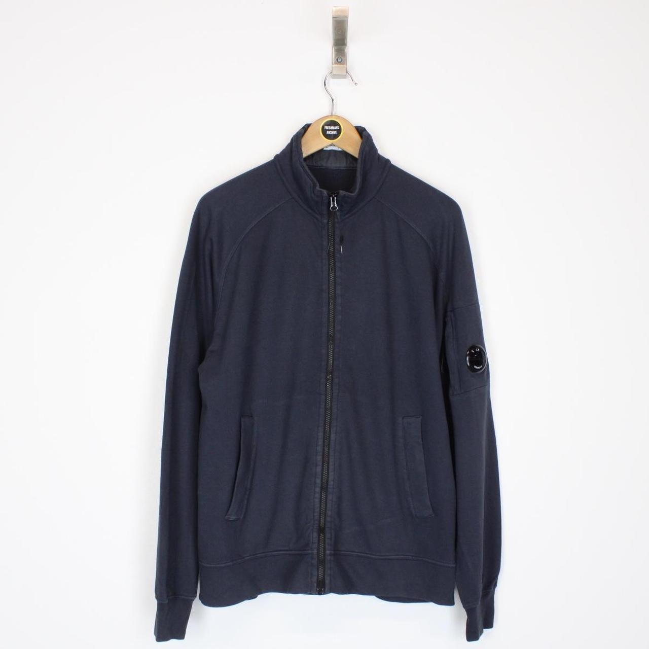 CP Company Navy Blue Full Zip Lens Sweatshirt Jumper