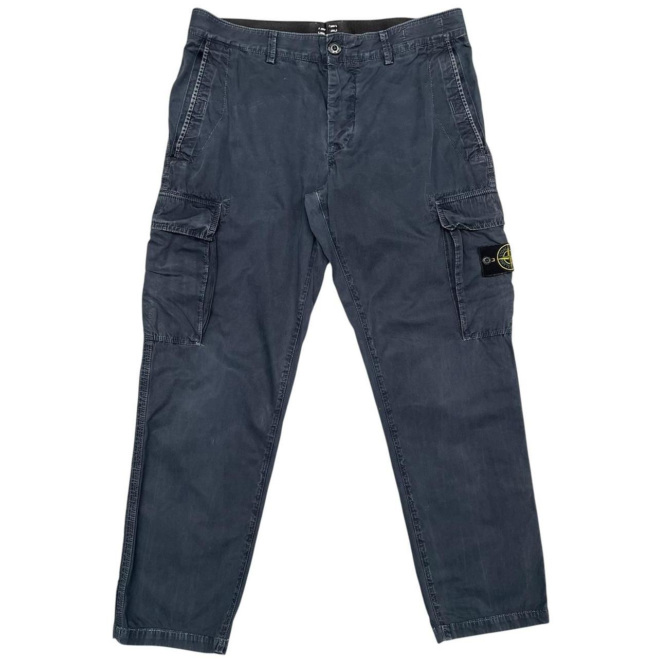 Stone Island Navy Blue Slim Fit Cargo Trousers