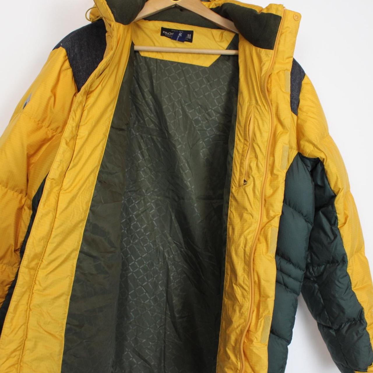 Vintage Montbell Yellow and Grey Full Zip Down Puffer Jacket