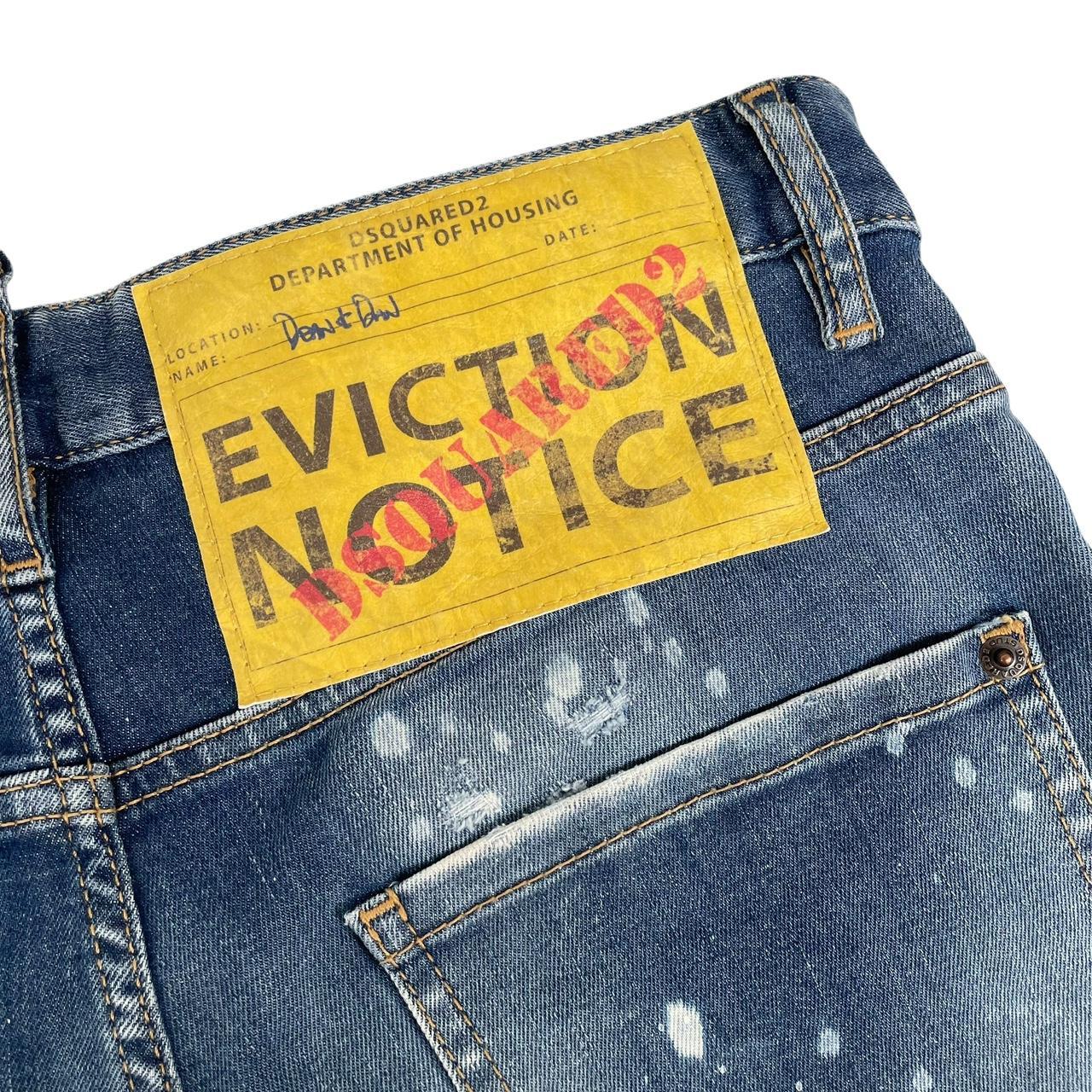 Dsquared2 Blue Wash Distressed Skater Slim Fit Jeans