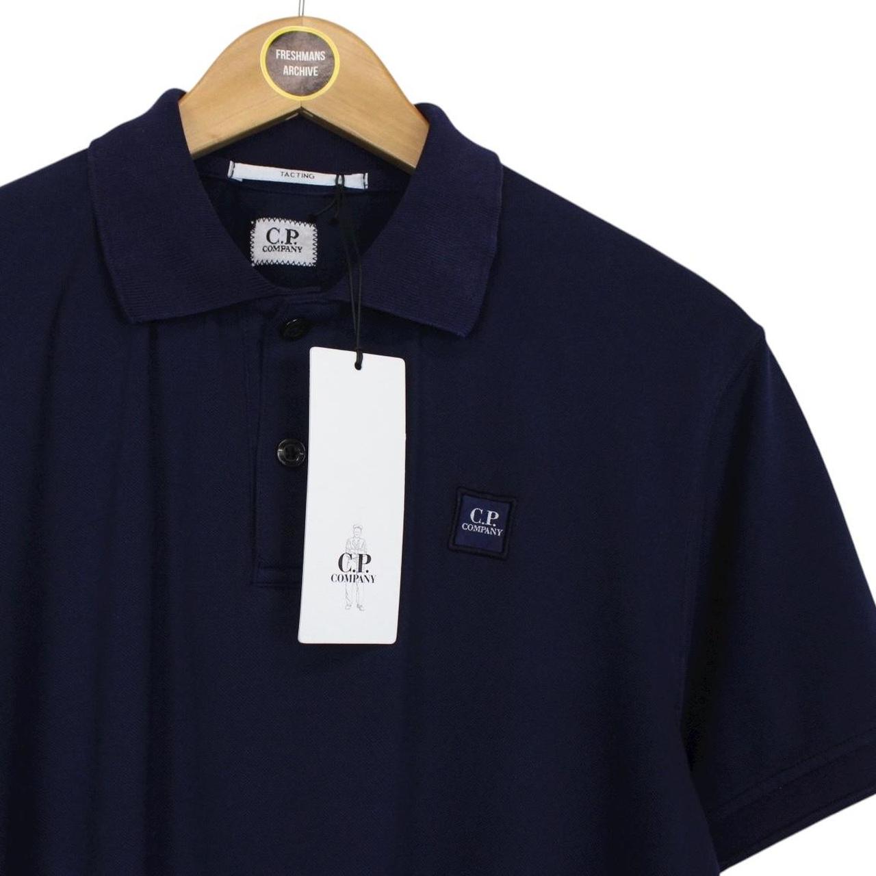 CP Company Navy Blue Short Sleeve Tacting Polo Shirt
