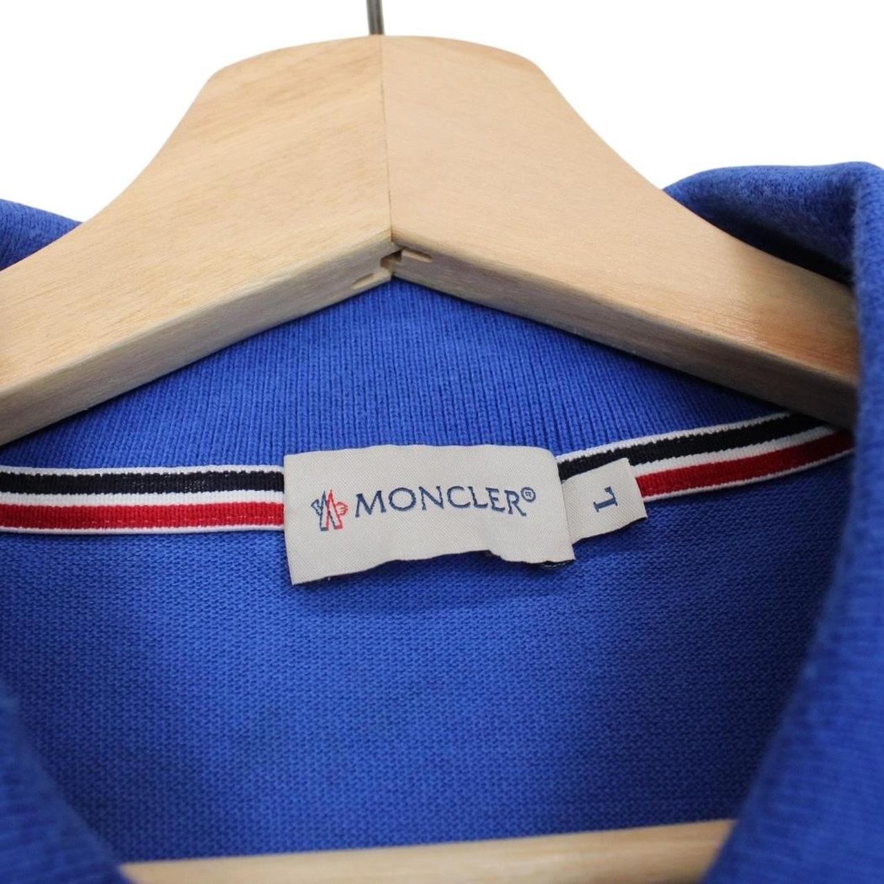 Moncler Maglia Blue Short Sleeve Cotton Polo Shirt
