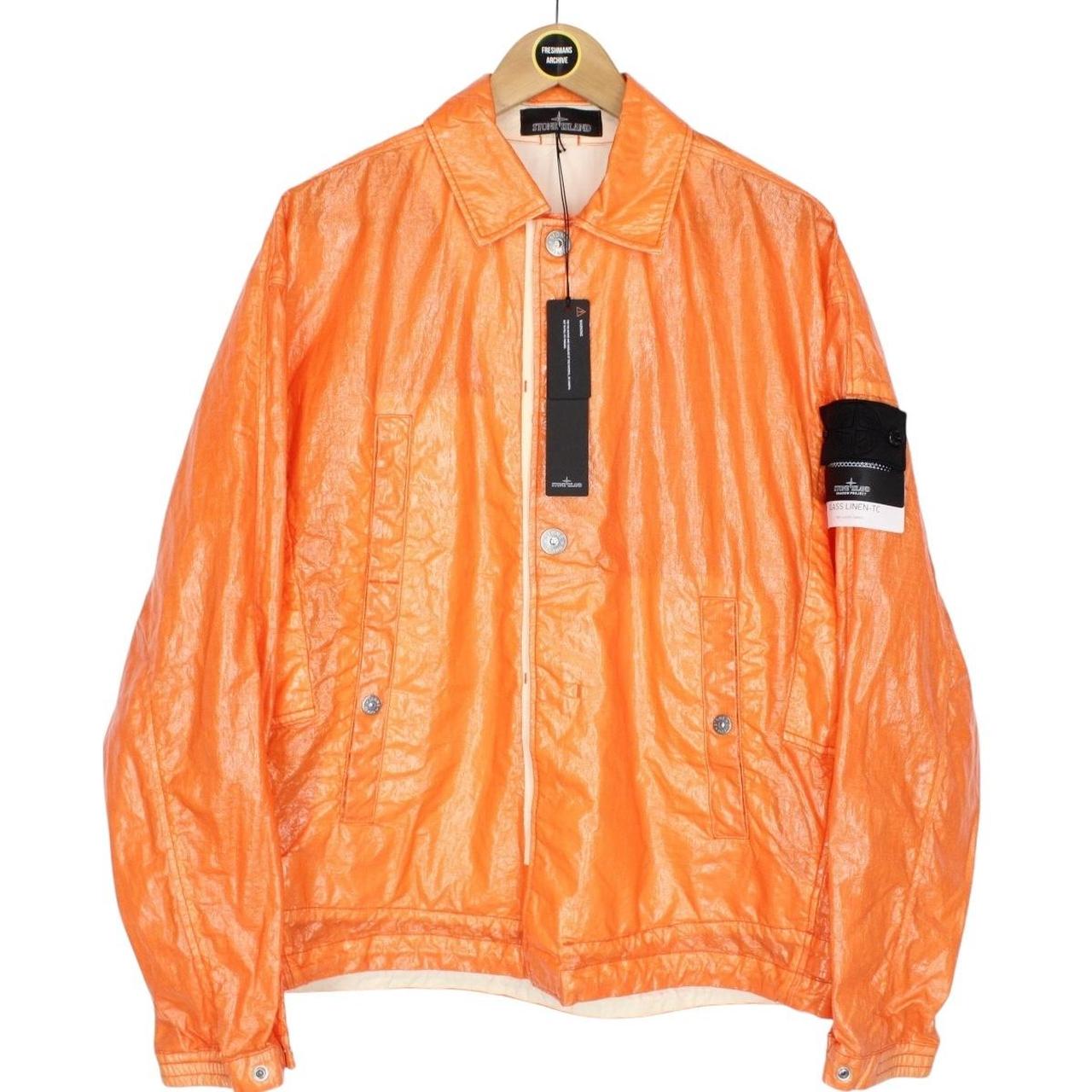 Stone Island Shadow Project SS 2022 Orange Glass Linen-TC Jacket