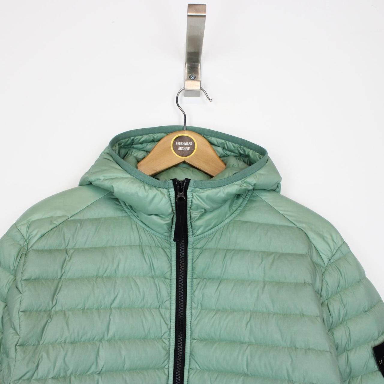 Stone Island AW 2022 Loom Woven Chambers R-Nylon Green Down Jacket