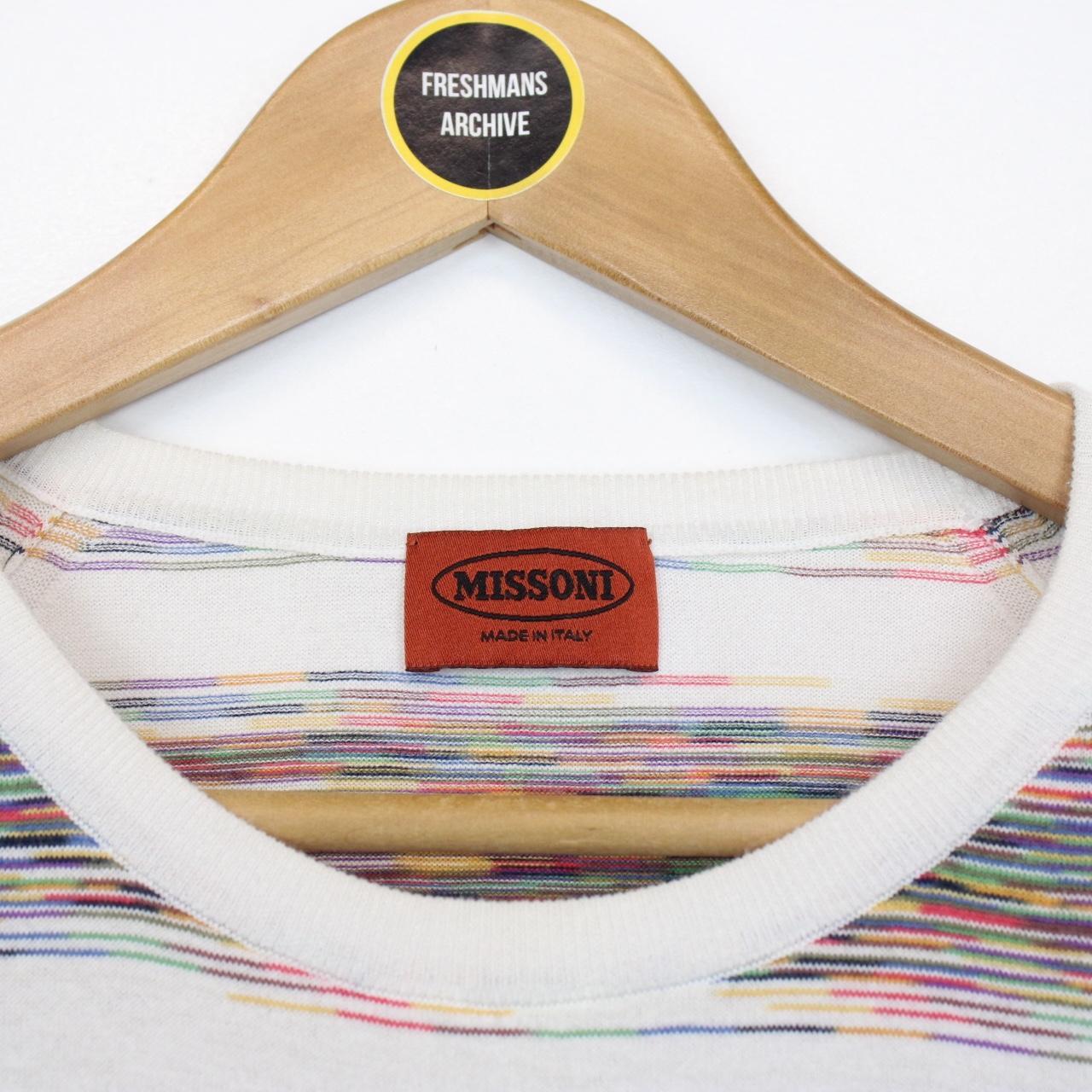 Missoni Multicoloured Striped Short Sleeve Cotton T-Shirt