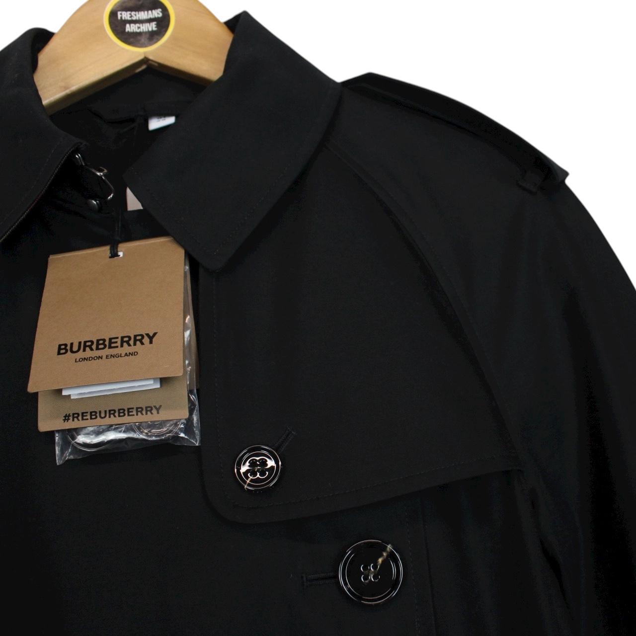Burberry Hillington Black Nova Check Double Breasted Belted Trench Coat