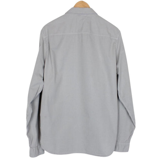 CP Company Grey Full Zip Cotton Lens Overshirt