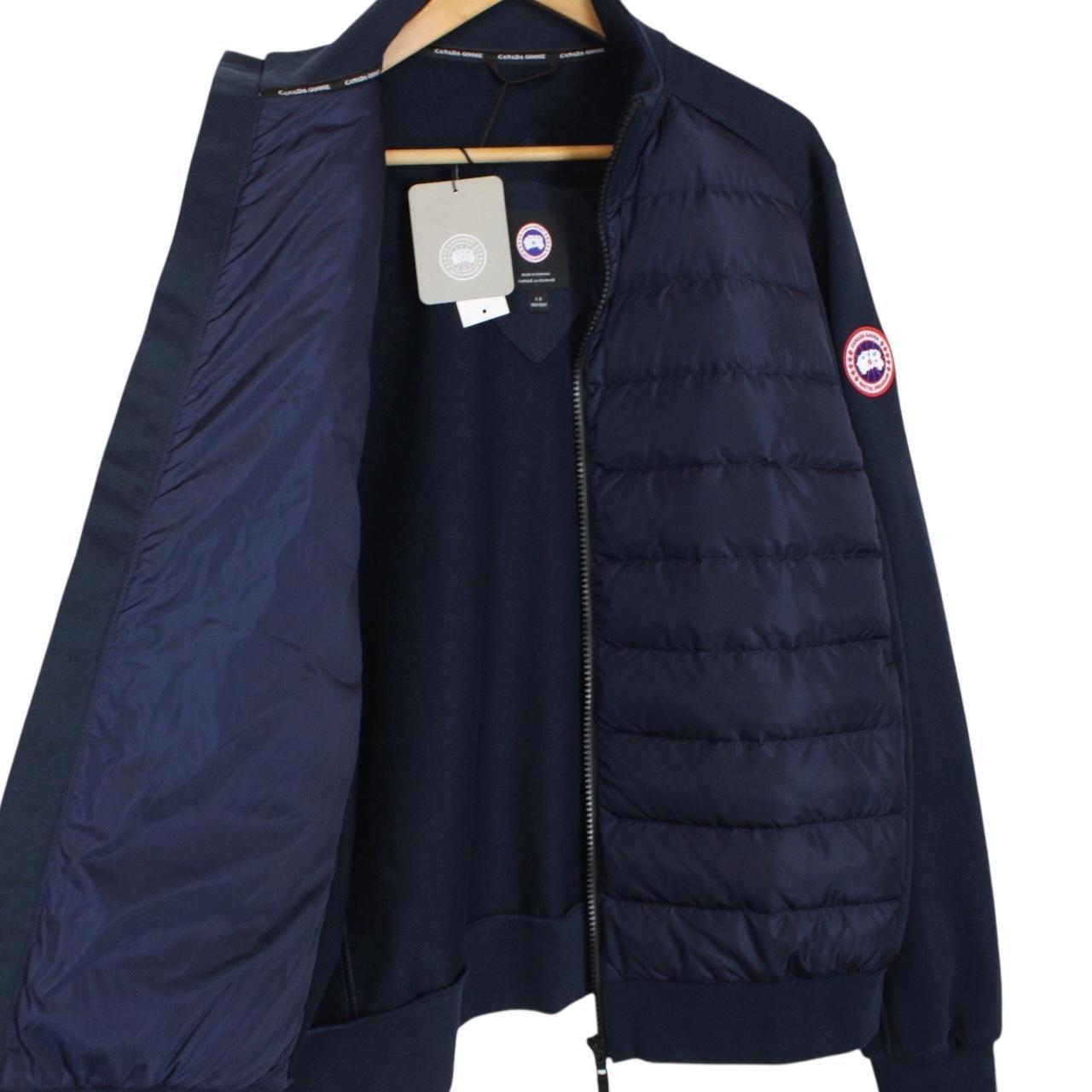 Canada Goose Navy Blue Huron Hybridge Down Quilted Jacket