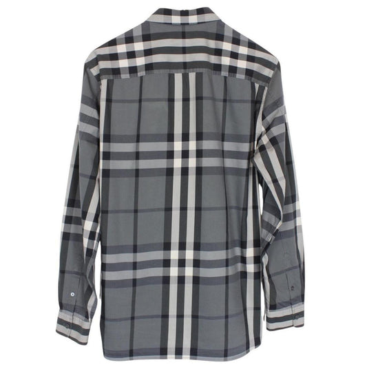 Burberry London Grey Nova Check Long Sleeve Cotton Shirt