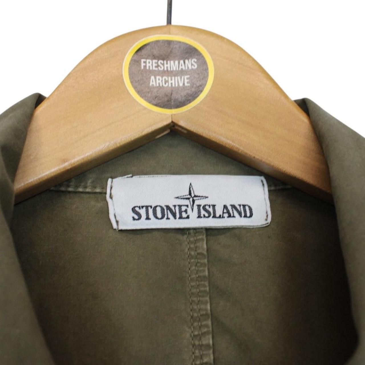 Stone Island AW 2018 Khaki Green Full Zip Cotton Overshirt Jacket