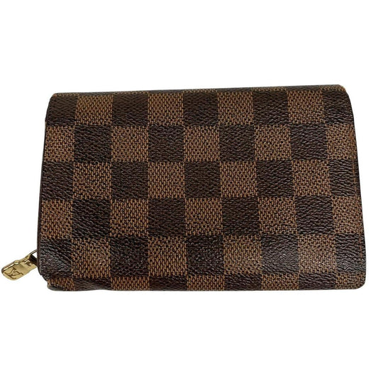 Vintage Louis Vuitton 2004 Brown Damier Ebene Porte Tresor Wallet