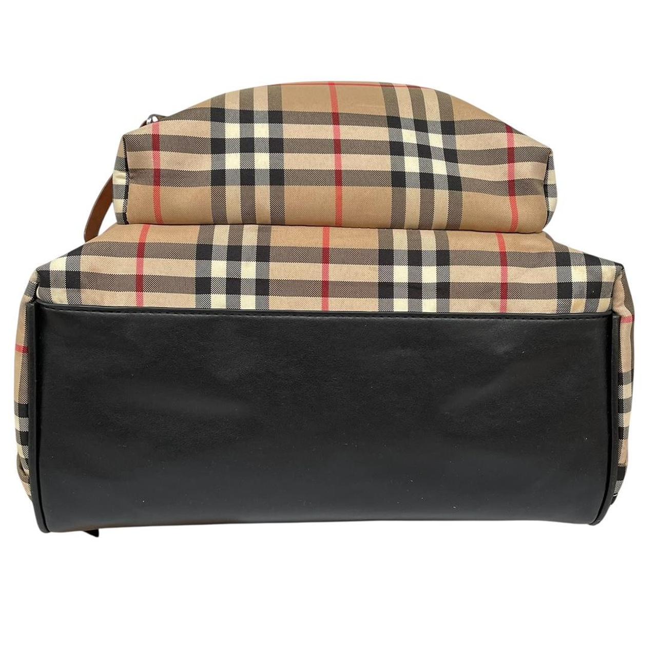 Burberry Jett Black and Tan Brown Nova Check Nylon Backpack