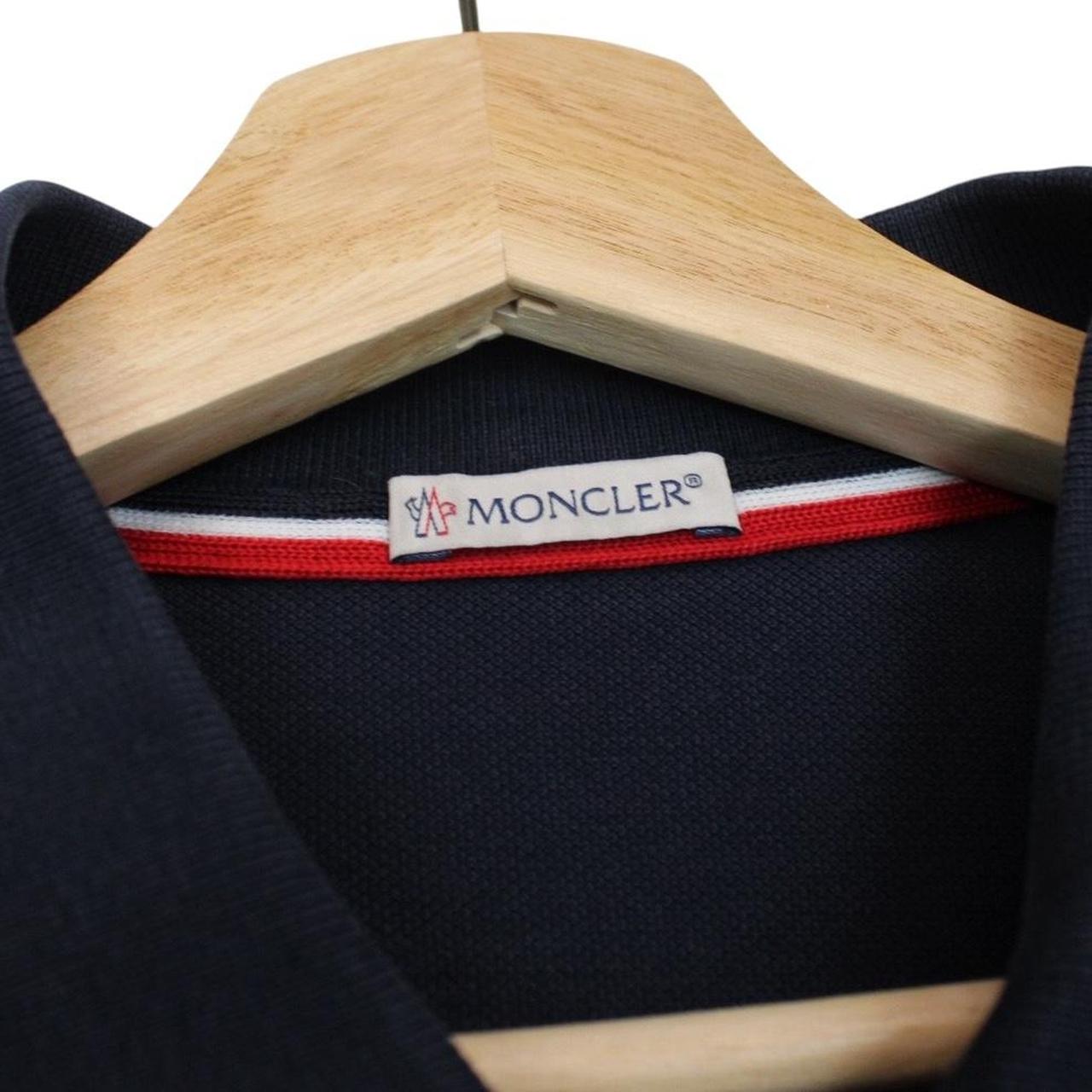 Moncler Maglia Manica Corta Navy Blue Short Sleeve Cotton Polo Shirt