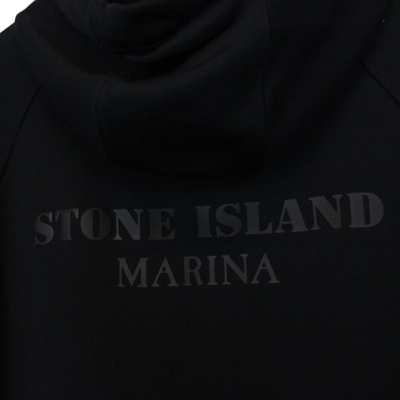 Stone Island Marina SS 2021 Black Cotton Hoodie Jumper