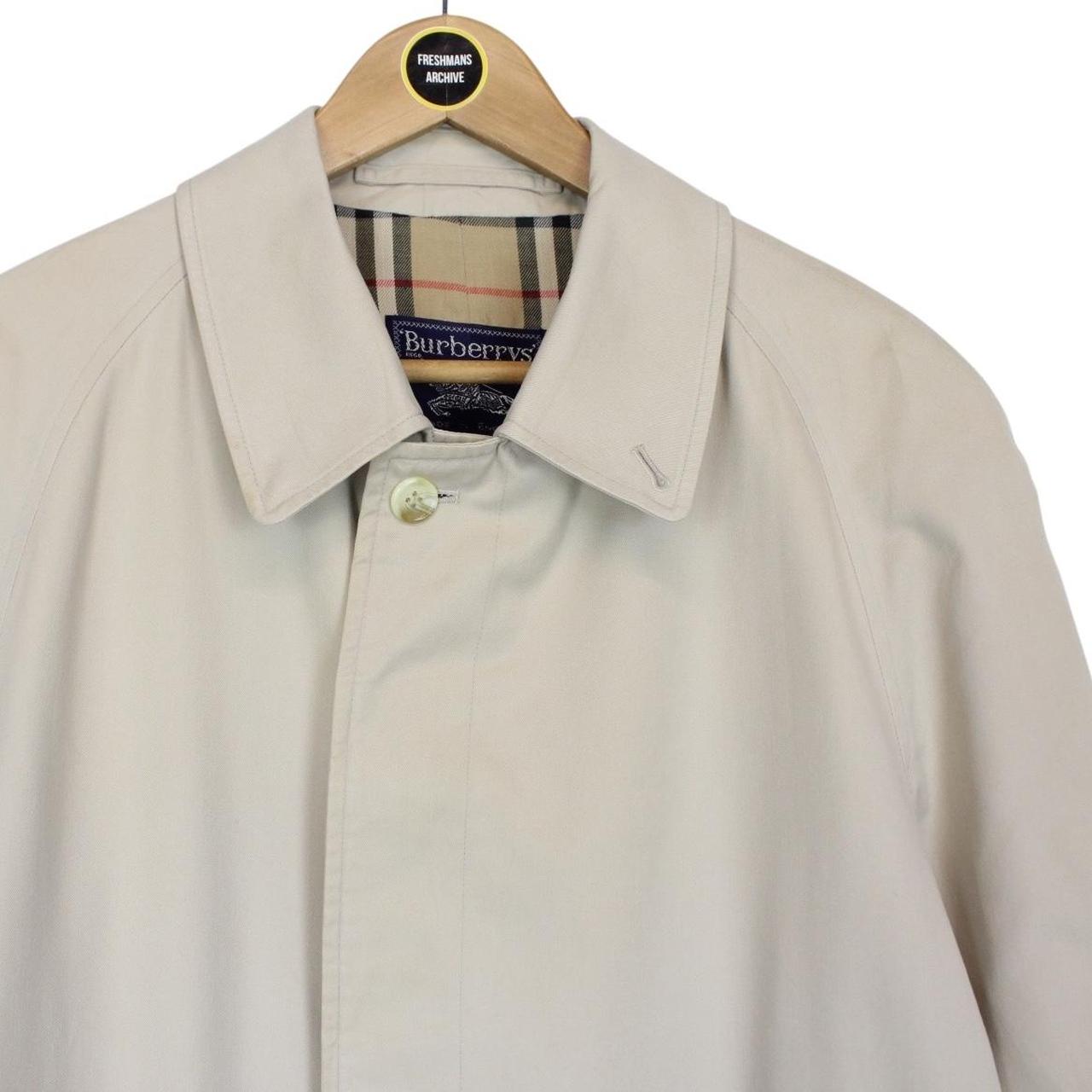 Vintage 90s Burberry Beige Single Breasted Trench Coat