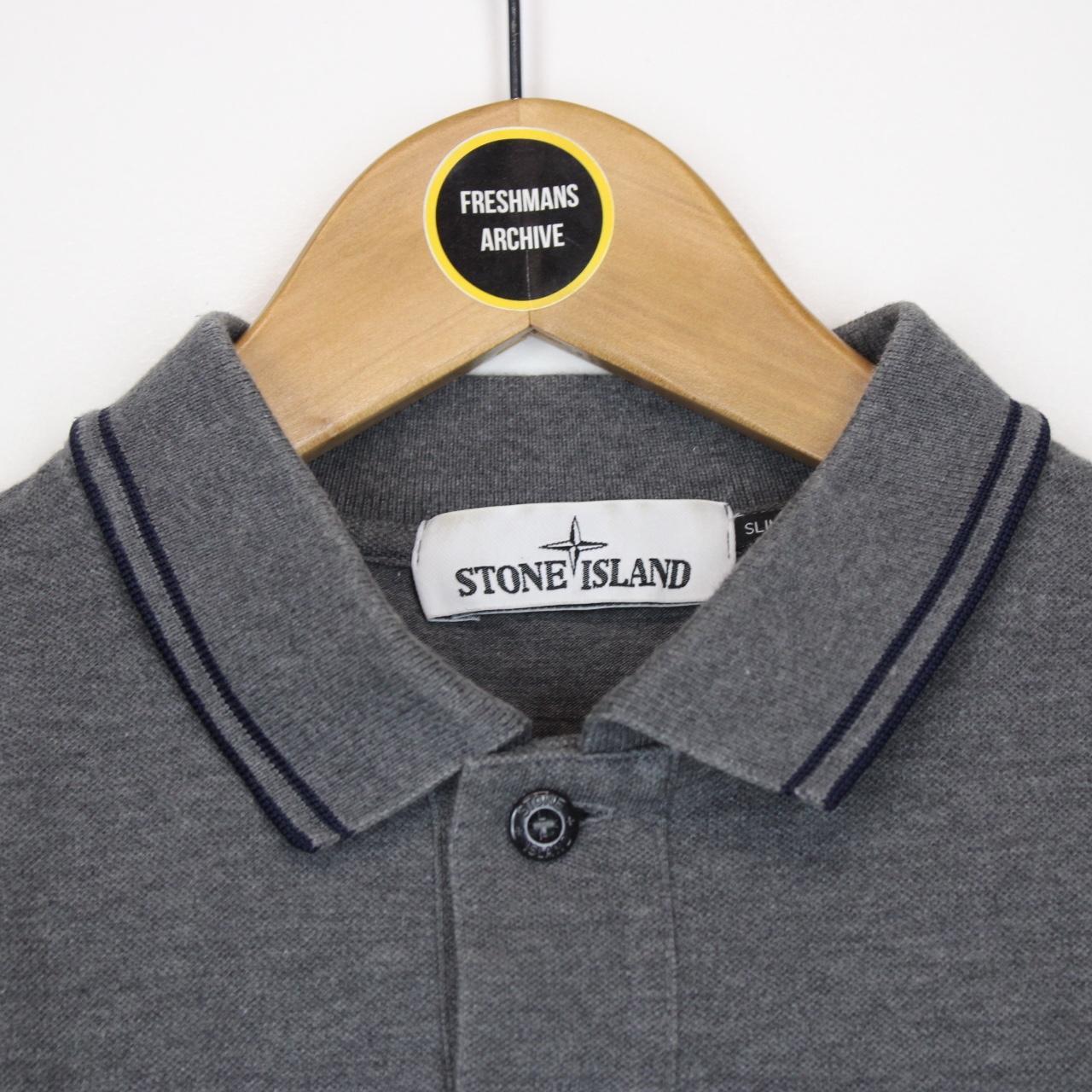 Stone Island AW 2019 Dark Grey Short Sleeve Compass Polo Shirt