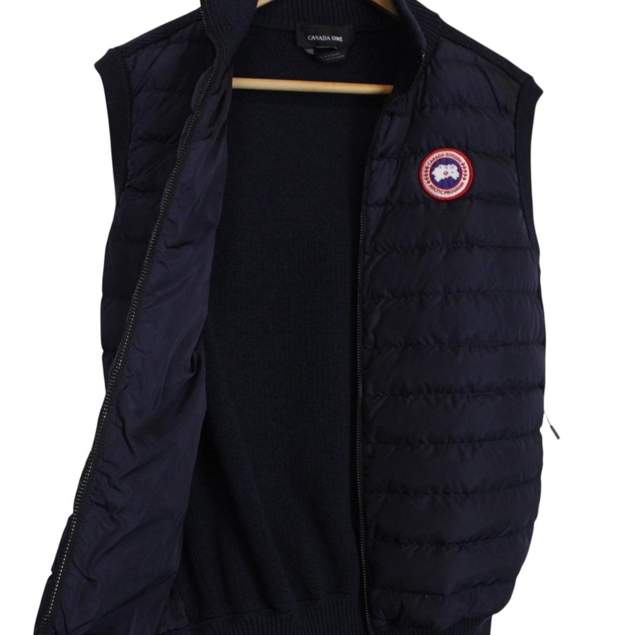 Canada Goose Hybridge Wool Knit Navy Blue Down Gilet / Bodywarmer