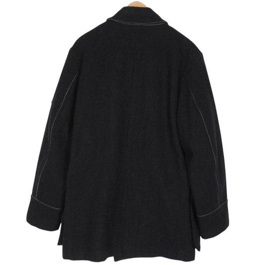 Vintage Stone Island AW 2002 Black Heavyweight Wool Pea Coat