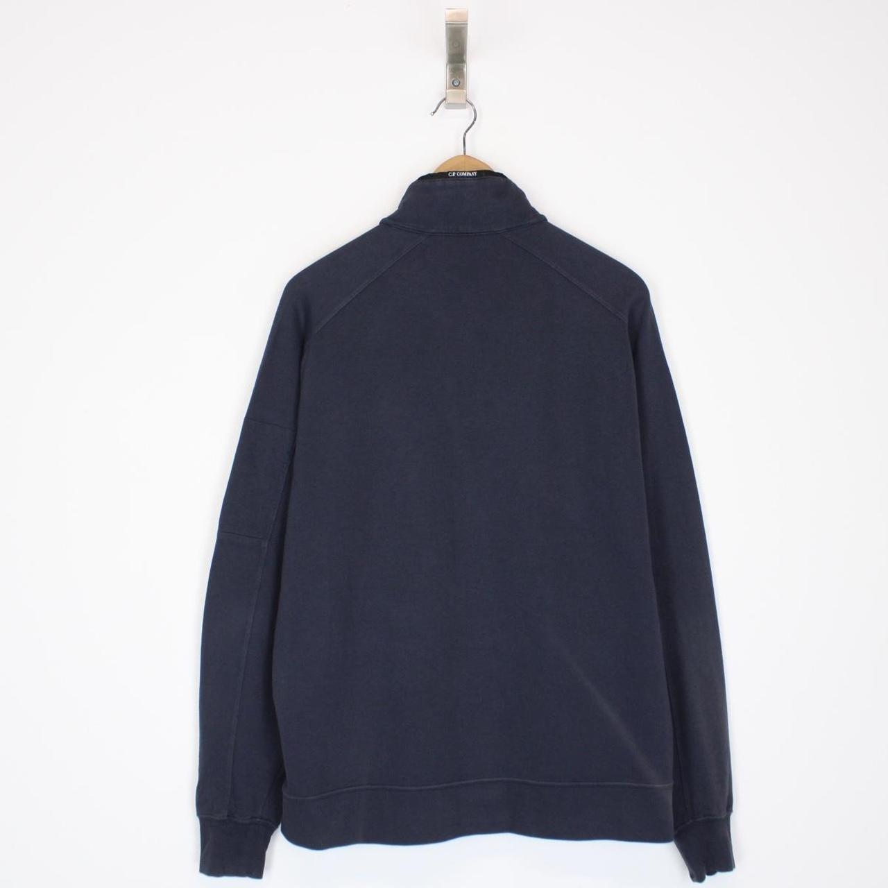 CP Company Navy Blue Full Zip Lens Sweatshirt Jumper