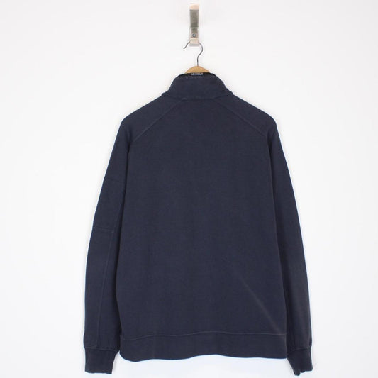 CP Company Navy Blue Full Zip Lens Sweatshirt Jumper