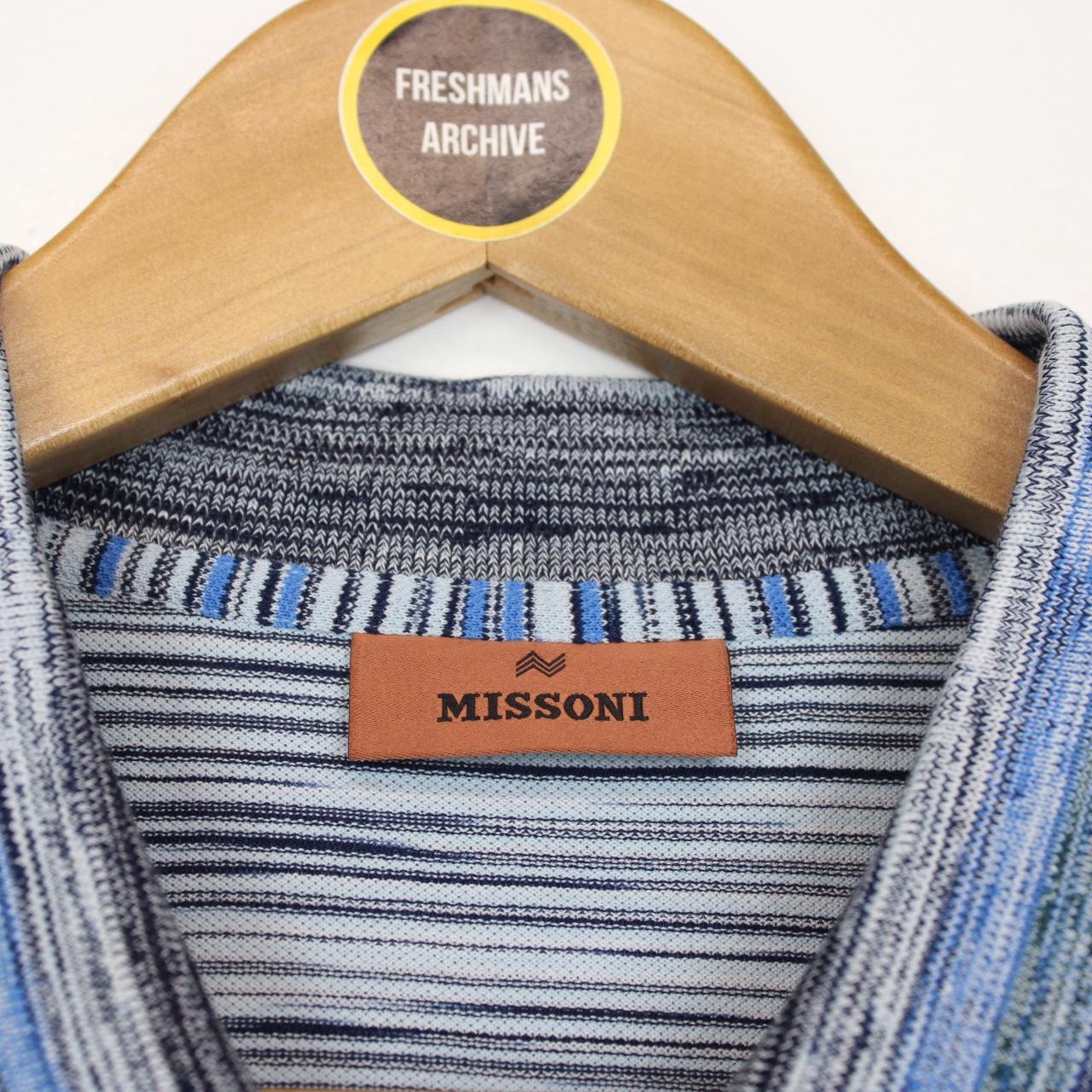 Missoni Multicoloured Striped Short Sleeve Cotton Polo Shirt