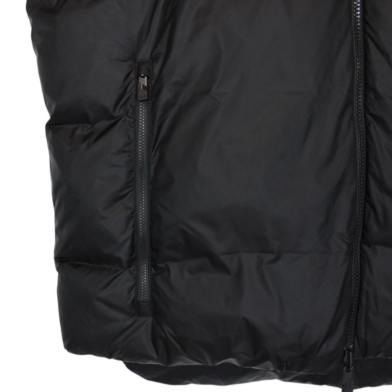 Emporio Armani Black and White Reversible Hooded Down Gilet / Bodywarmer