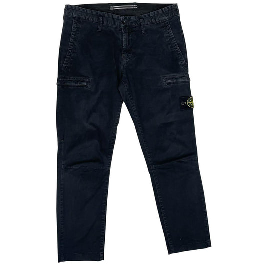 Stone Island AW 2019 Black Skinny Fit Cargo Trousers