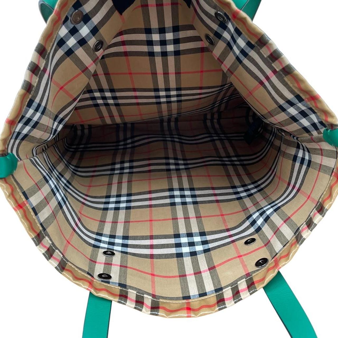 Burberry Tan Brown 20th Century Nova Check Coated Canvas Tote Bag