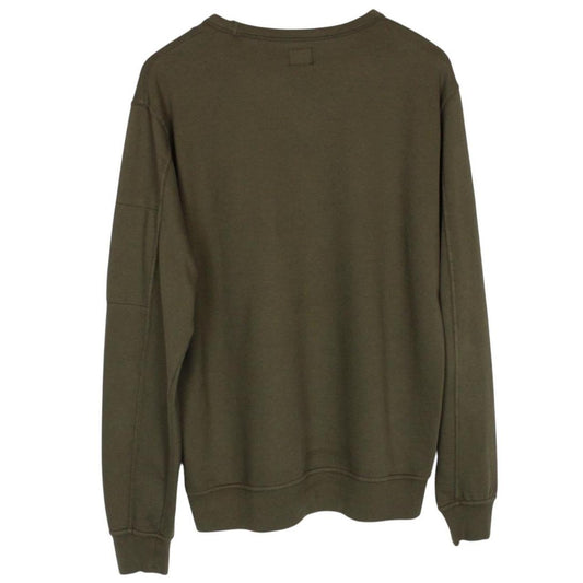 CP Company Khaki Green Goggle Lens Cotton Sweatshirt Jumper