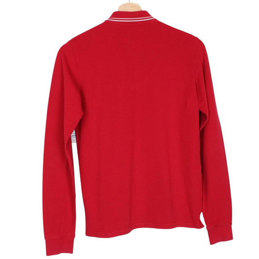 Stone Island Junior AW 2018 Red Long Sleeve Compass Cotton Polo Shirt
