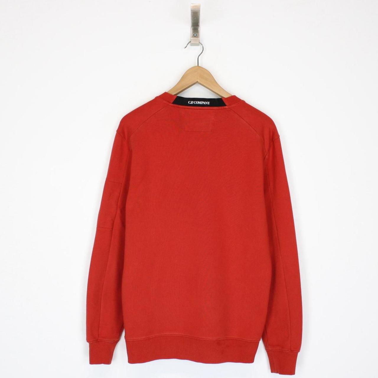 CP Company Red Goggle Lens Cotton Sweatshirt Jumper