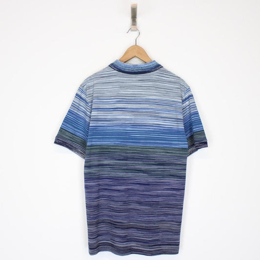 Missoni Multicoloured Striped Short Sleeve Cotton Polo Shirt