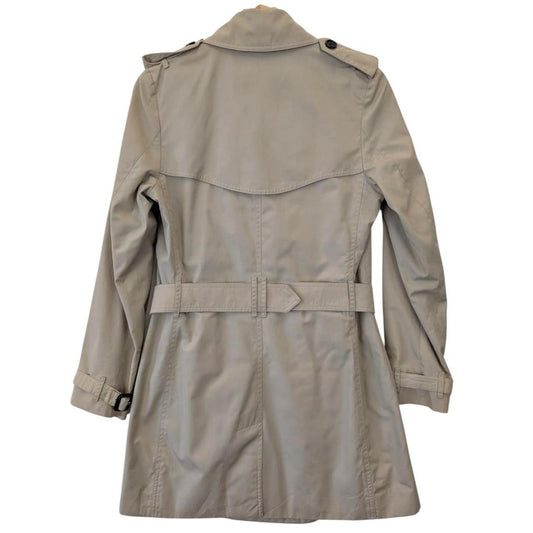 Burberry Beige Nova Check Double Breasted Belted Kensington Trench Coat