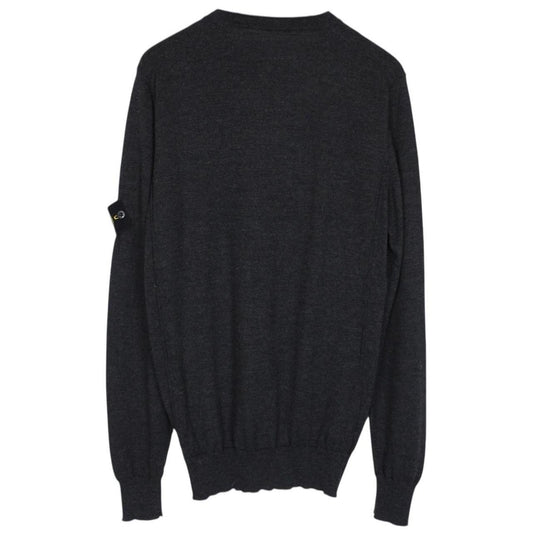 Stone Island AW 2018 Dark Grey Wool Knit Jumper