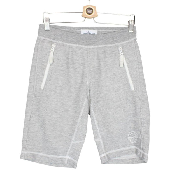 Stone Island SS 2017 Grey Cotton Jogger Shorts
