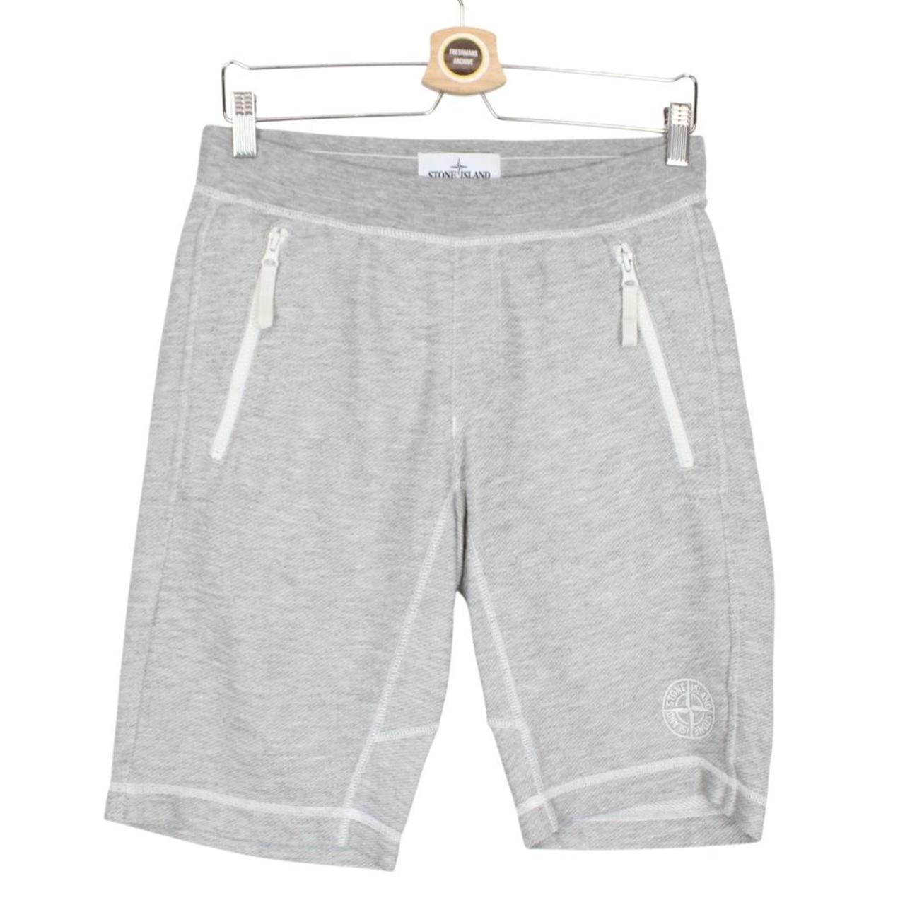 Stone Island SS 2017 Grey Cotton Jogger Shorts