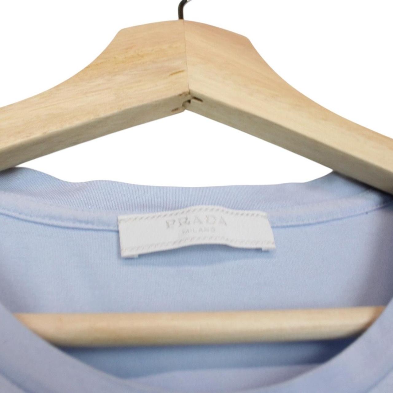 Prada Light Blue Pocket Cotton Short Sleeve T-Shirt